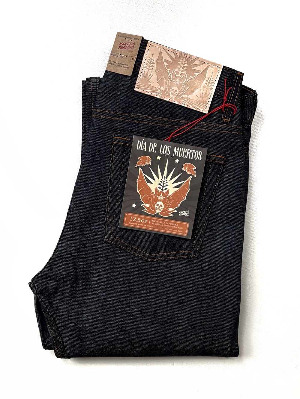 Naked & Famous Denim Dia De Los Muertos Selvedge - Weird Guy Jeans
